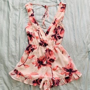 Cream Floral Romper